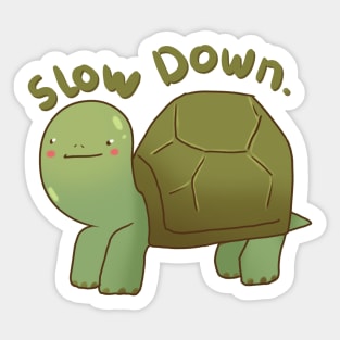 little turtle slow down Sticker